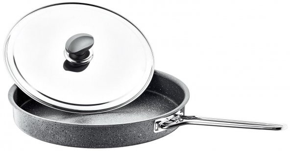 OMS Granit 34x5 Hamsi Tava Metal Kapaklı Gri 3222070734GRİ