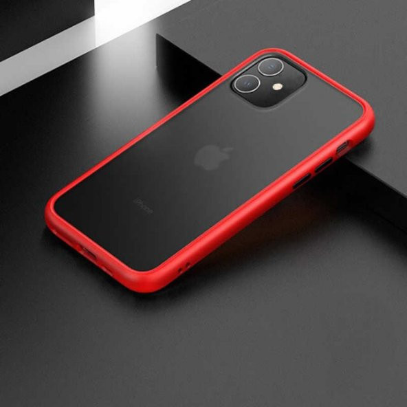 Apple iPhone 11 Kılıf Benks Magic Smooth Drop Resistance Mat Silikon Kırmızı