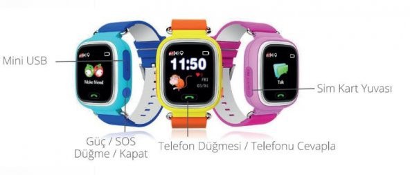 Piranha 9925 GPS Telefon Takip Özellikli Akıllı Çocuk Takip Saati - 3