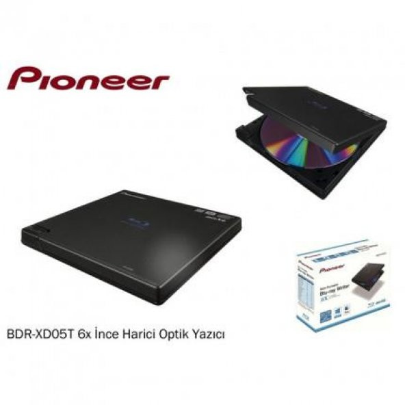 Pioneer Bdr-Xd05T 6X Blu-Ray İnce Harici Optik Yazıcı