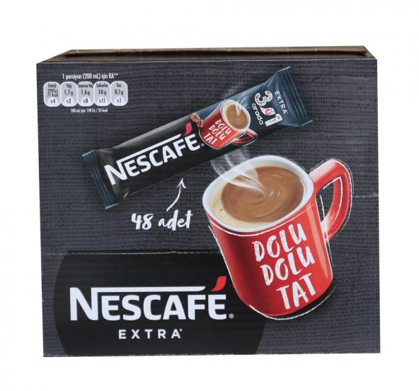 Nescafe 3ü1 Arada Extra 16.5g x 48 Adet Çözünebilir Kahve Karışımı 12379703