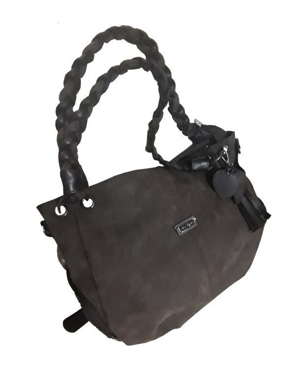 Nubuk Bayan El Omuz Spor Çanta (Koyu Kahve) - 2