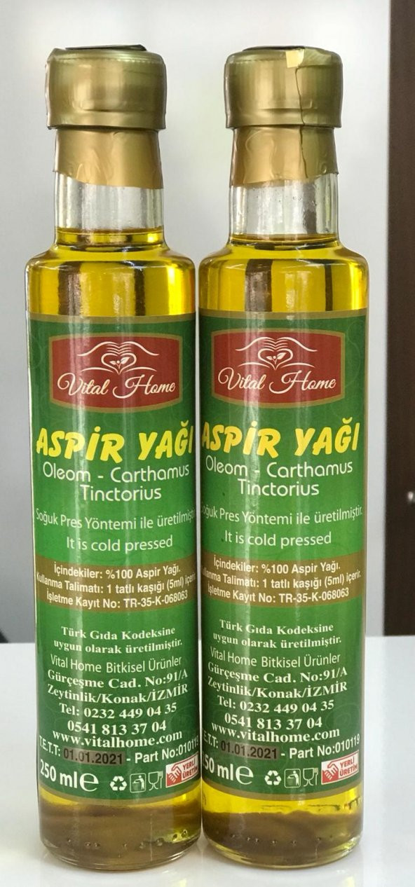 VİTAL HOME ASPİR YAĞI SOĞUK SIKIM 250    2   500 ML