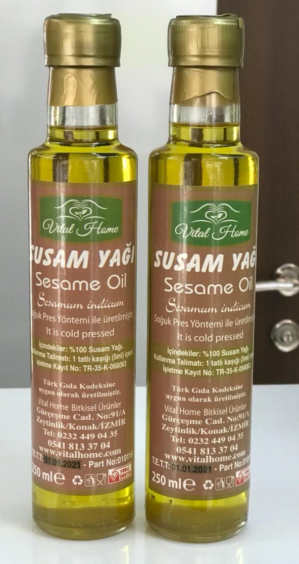 SUSAM YAĞI SOĞUK SIKIM 500 ML 2 Lİ SET250      2  500 ML CAM ŞİŞE
