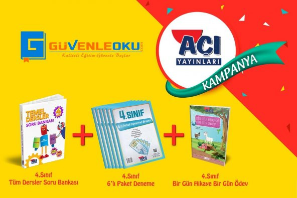 Açı Yayınları 4. Sınıf Tüm Dersler Soru Bankası Ve Deneme Seti