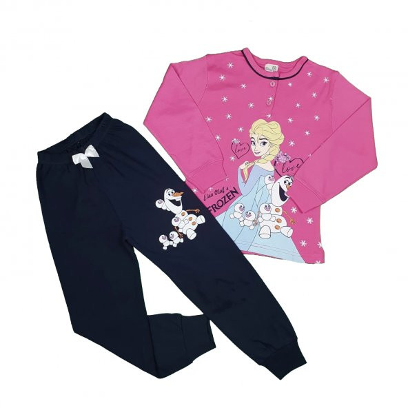 Kız Çocuk Pijama Takımı 7-11 Yaş Pembe - C74146