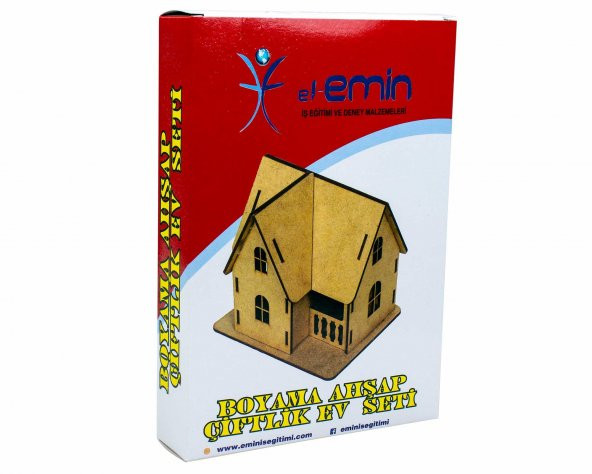 Ahşap Çiftlik Evi Maketi+6lı Akrilik Boya+Fırça (ŞOK FİYAT ÜCRETSİZ KARGO) - 2