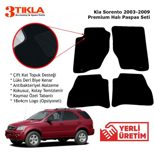 Kia Sorento 2003-2009 Premium Halı Paspas Seti