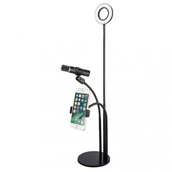 USB Led Masa Lambası ve Telefon Tutucu Tripod Mikrofon Standı