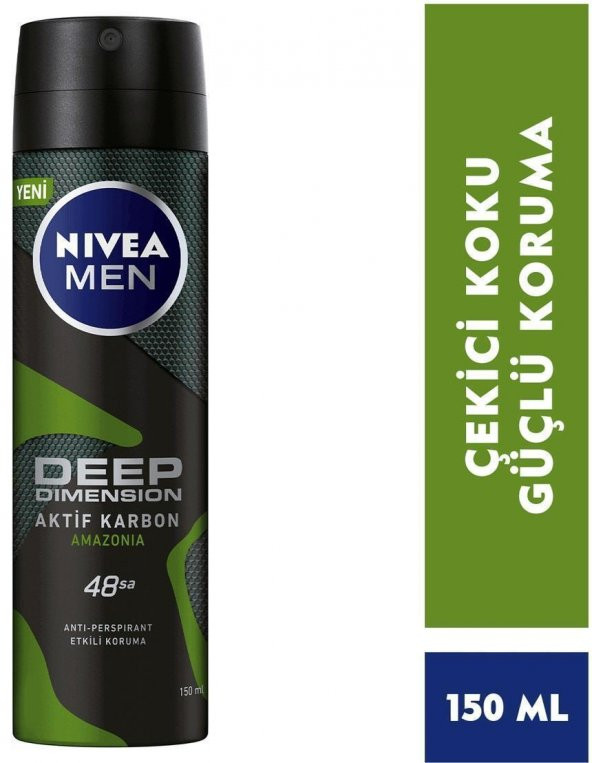 Nıvea Men Deodorant Deep Dımensıon Amazonıa Erkek Sprey 150 Ml