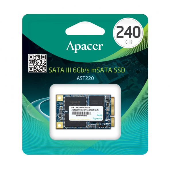 240 GB APACER AST220 MSATA 550-530 MB/s SSD AP240GAST220-1 - 2