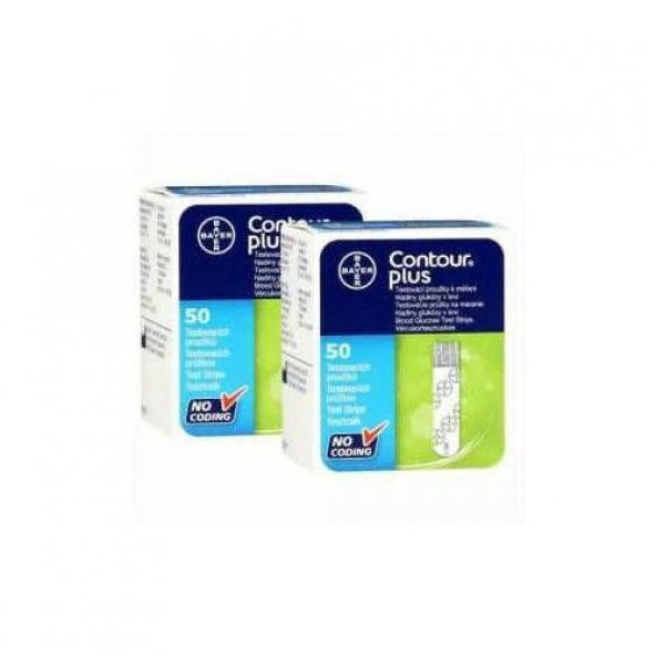 Bayer Contour Plus Kan Şekeri Ölçüm Çubuğu Strip 2 KUTU (100 Adet)