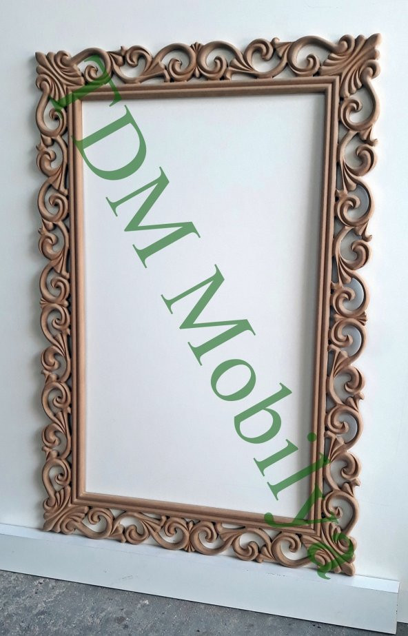 Ahşap Ayna Çerçevesi.CNC İşlemeli Ahşap Çerçeveler TDMAyna-00005