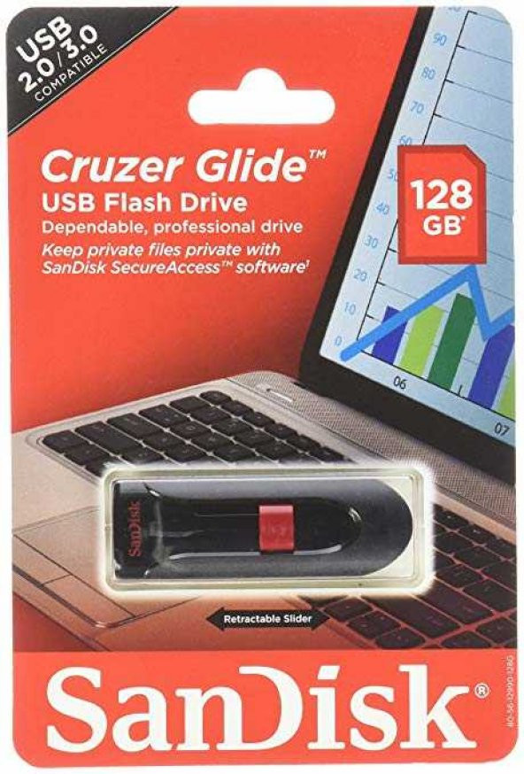 Sandisk Cruzer Glide 128 GB Usb Flash Bellek 3.0