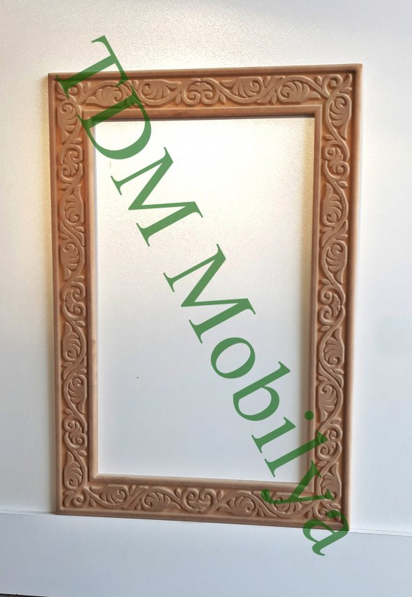 Ahşap Ayna Çerçevesi.CNC İşlemeli Ahşap Çerçeveler TDMAyna-00011