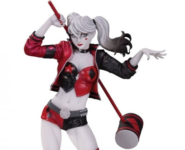 Harley Quinn Red, Black & White Philip Tan Statue - Resim 2