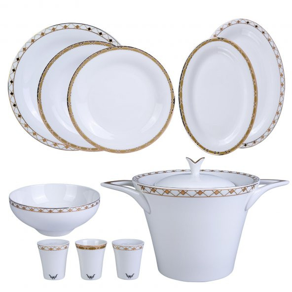 Karaca Shield Gold 60 Parça Yemek Takımı