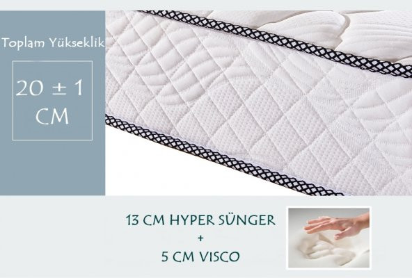 130X190 Prim Line Ortopedik Visco Yatak 130x190 TEK KİŞİLİK YATAK - Resim 3