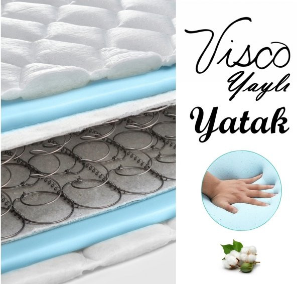 80X160 Ortopedik Visco Yaylı Yatak Tek Kişilik Bamboo Visco Yatak - 3