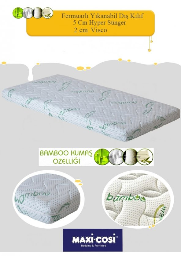 40X80 MAXİ-COSİ BAMBOO VİSCO OYUN PARKI YATAĞI - 2