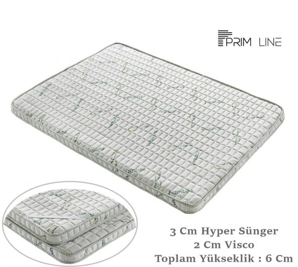PRİMLİNE BAMBOO 80X140 ORTOPEDİK YATAK ŞİLTESİ VİSCO YATAK PEDİ