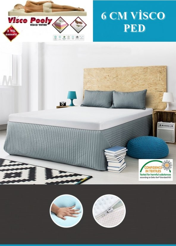 VİSCOPOOLY 80X200 CM ORTOPEDİK YATAK ŞİLTESİ VİSCO PED