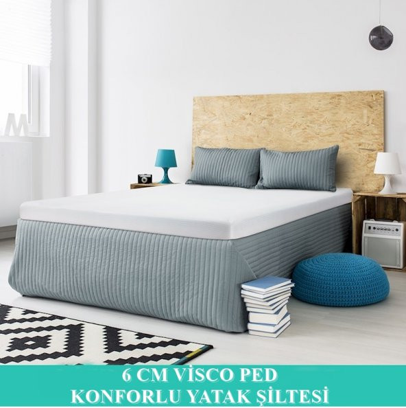 VİSCOPOOLY 80X200 CM ORTOPEDİK YATAK ŞİLTESİ VİSCO PED - Resim 2