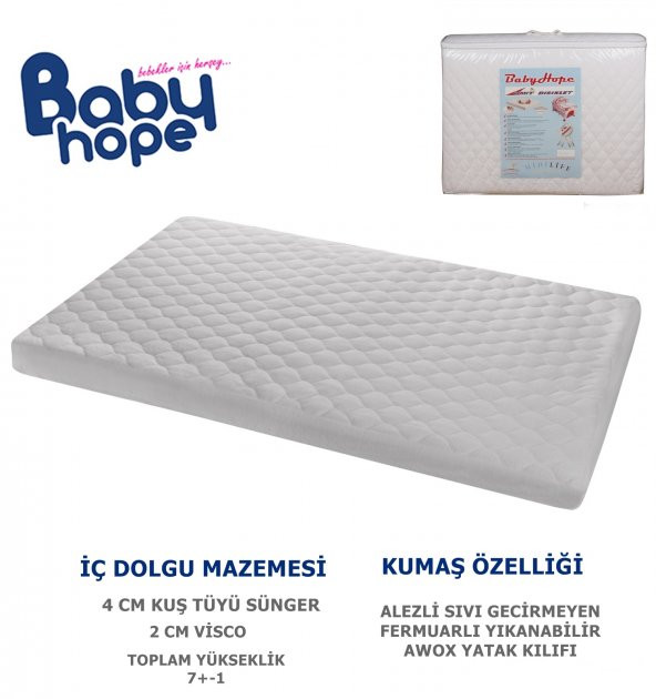 70X100 BABYHOPE ALEZLİ VİSCO OYUN PARKI YATAĞI