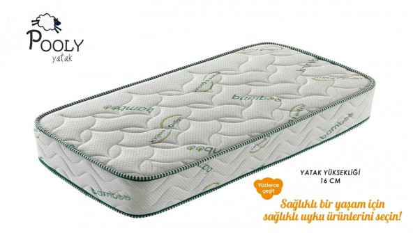 80X180 ORTOPEDİK YAYLI YATAK POOLY BAMBOO YATAK