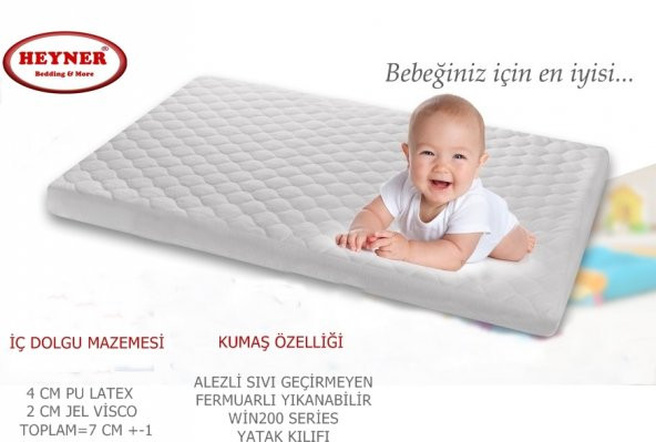 65X95 HEYNER ALEZLİ VİSCO BEBEK YATAĞI HEYNER PARK BEŞİK YATAĞI