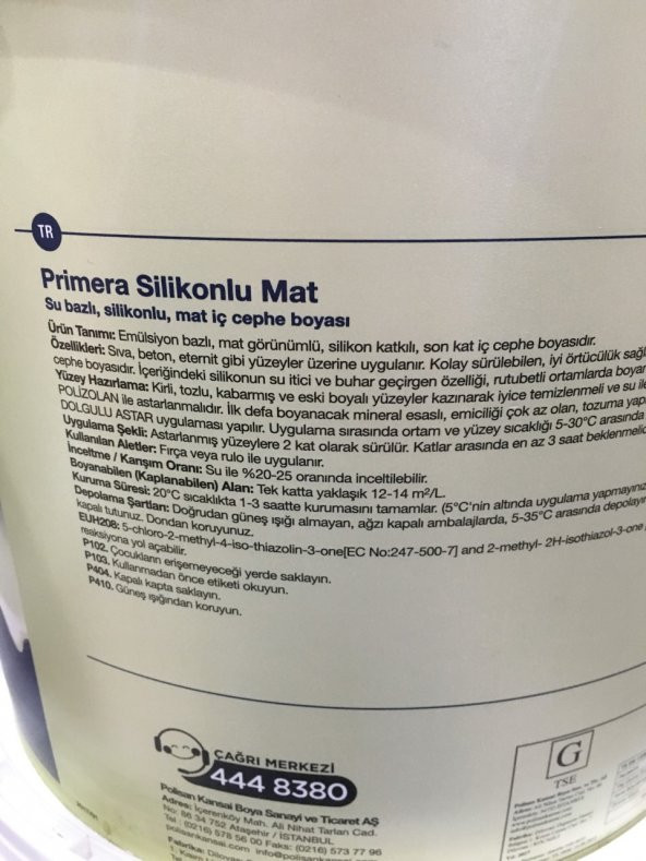 Polisan Primera Silikonlu Mat İç Cephe Boyası - 3