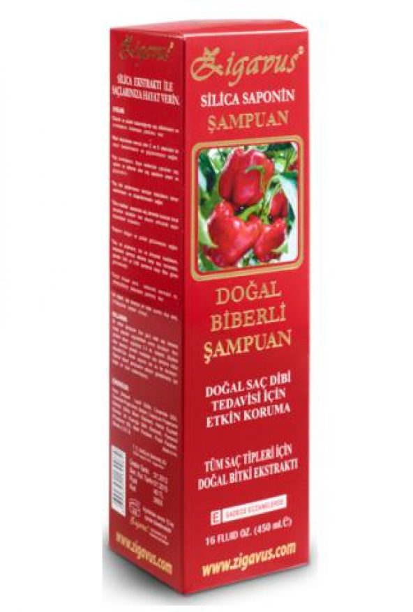 ZIGAVUS Biber & At Kuyruğu Ekstraktlı Şampuan 450ml