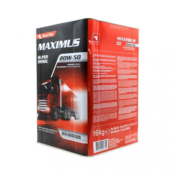Petrol Ofisi Maximus Super Diesel 20W-50 16 Kg Dizel Motor Yağı - 2