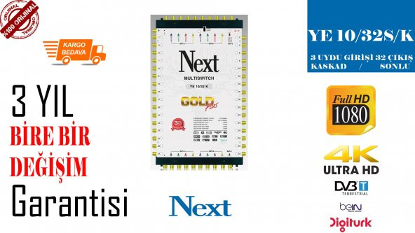 Next YE 10/32 Gold Plus Uydu Santrali SONLU