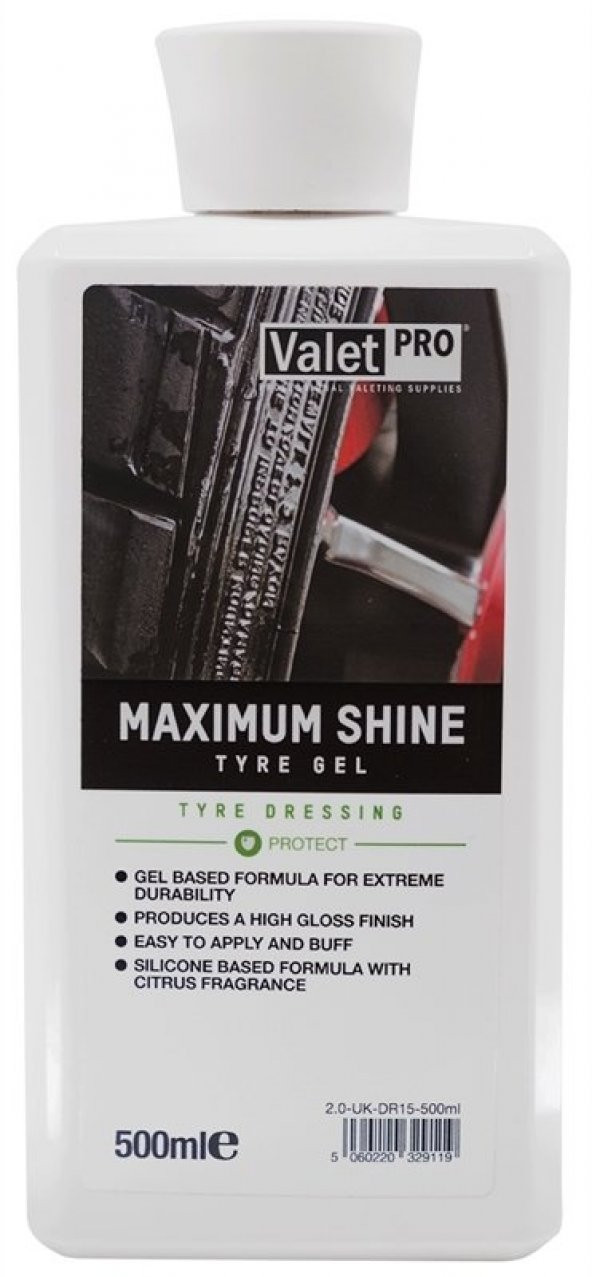 Valet Pro Maximum Shine Tyre Gel Lastik Parlatıcı Jel 500ml