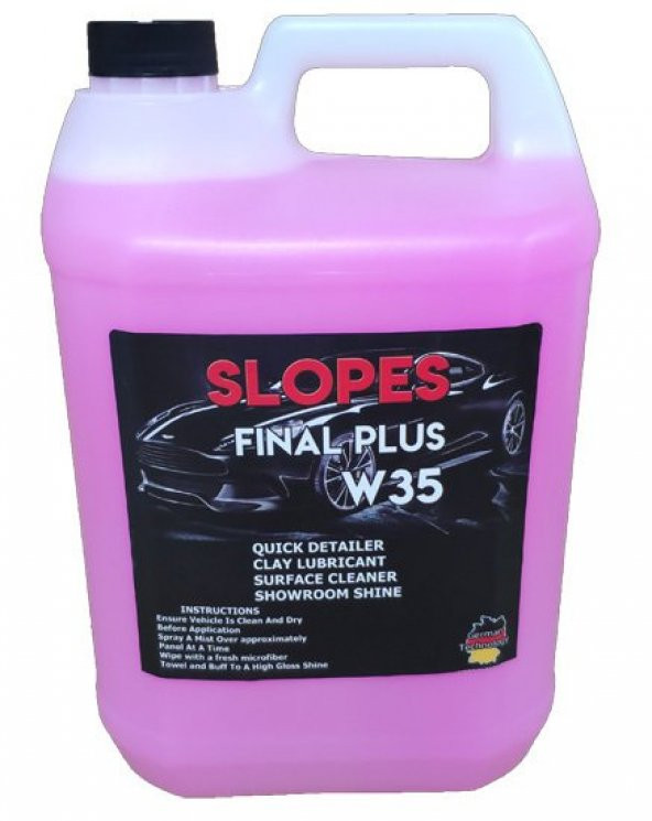 Slopes W35 Final Plus Yüzey Temizleme Sıvısı 5lt.