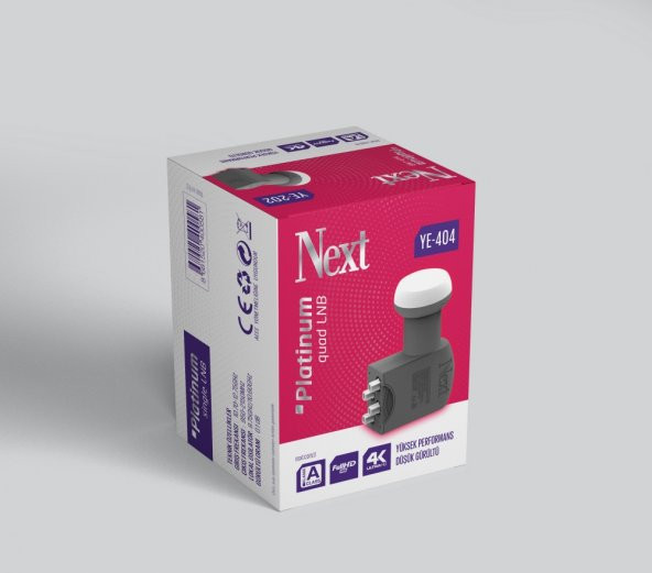 NEXT YE-404 QUAD PLATINUM YENİ SERİ 4 LÜ LNB