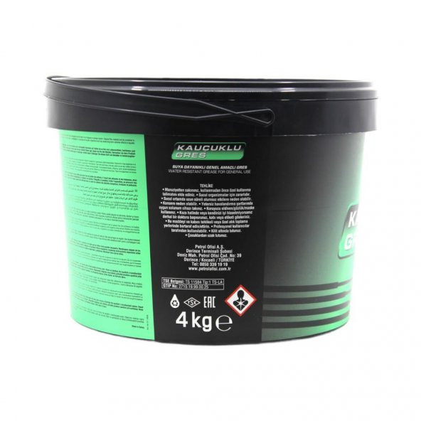 Petrol Ofisi Kauçuklu Gres 4 Kg Kalsiyum Esaslı Otomotiv Gresi - Resim 2