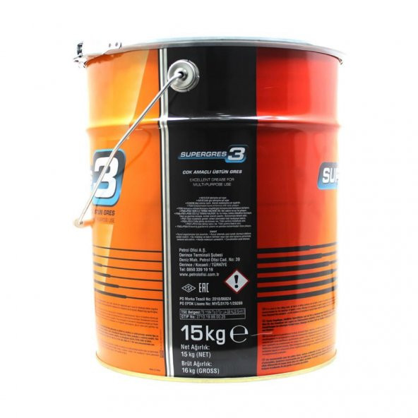 Petrol Ofisi Super Gres 3 15 Kg Lityum Sabunlu Performanslı Gres - 2