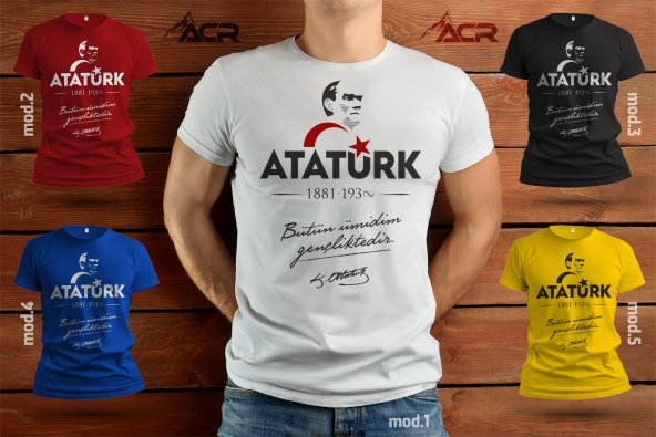 TYCB004 - Baskılı T-Shirt Cumhuriyet Bayramı Tişört Dizayn 29 Ekim Tshirt Bastırmak Yetişkin İçin Özel Tasarım Tişört