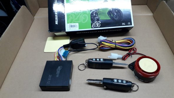 Uzaktan Kumandalı Motosiklet Alarm 2.Ad Sustalı Anahtar + Hassas Hareket Algılama Uzaktan Çalıştırma