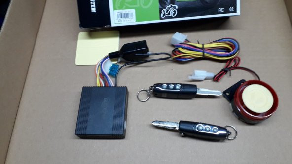 Uzaktan Kumandalı Motosiklet Alarm 2.Ad Sustalı Anahtar + Hassas Hareket Algılama Uzaktan Çalıştırma - 5