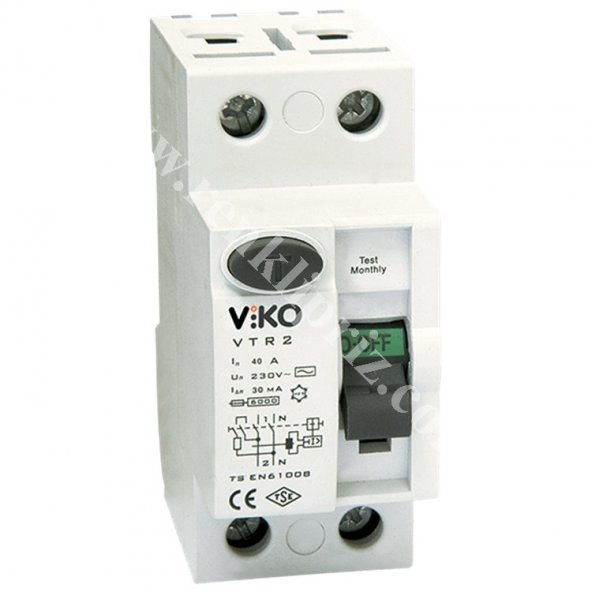 Viko 2X40 Amper 30 Ma Kaçak Akım Rölesi Vtr2-4030