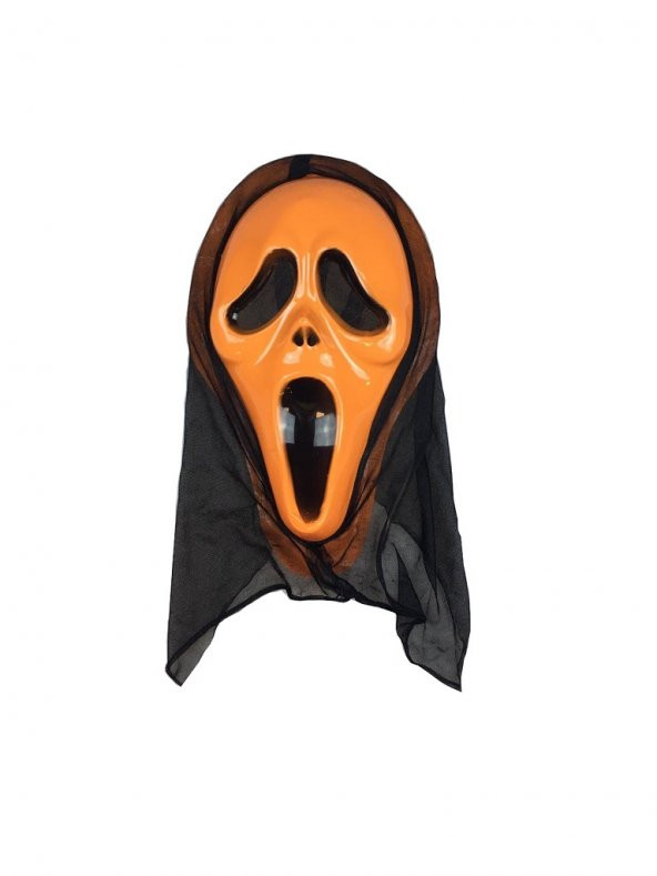 CADILAR BAYRAMI HALLOWEEN TURUNCU EKONOMİK ÇIĞLIK MASKE