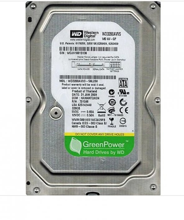 500 GB 7200RPM 3,5  HARD DİSK 2 YIL GARANTİLİ