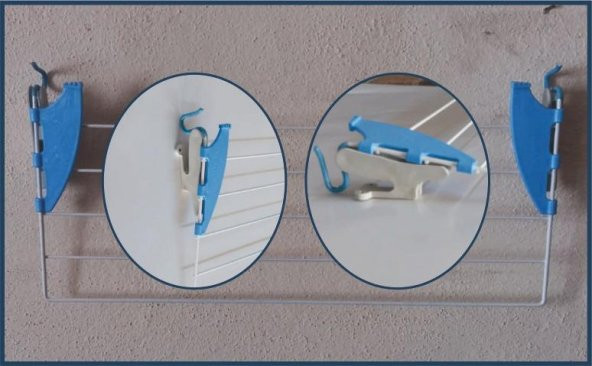Kurufer Kalorifer Petek Çamaşır Kurutmalık + Duvar Montaj Aparatı - 5