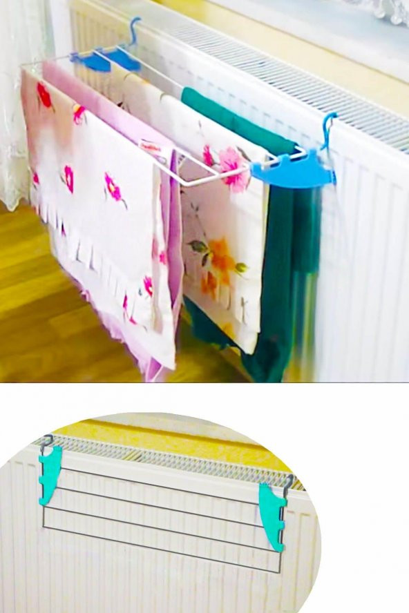 Kurufer Kalorifer Petek Çamaşır Kurutmalık + Duvar Montaj Aparatı - 7