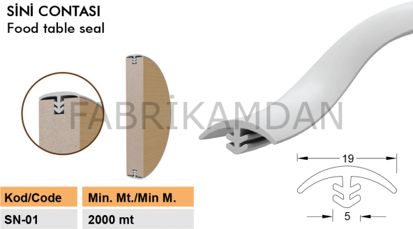 Sini Fitili 175 metre krem renk sini kenar fitili ürün kodu-SN-01