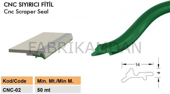 CNC-02 Cnc Sıyırıcı Fitil körük lastiği