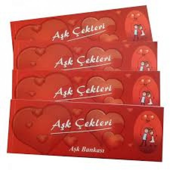 Sevgililer Günü Sevgiliye Hediye Aşk Çek Defteri - Aşk Çeki